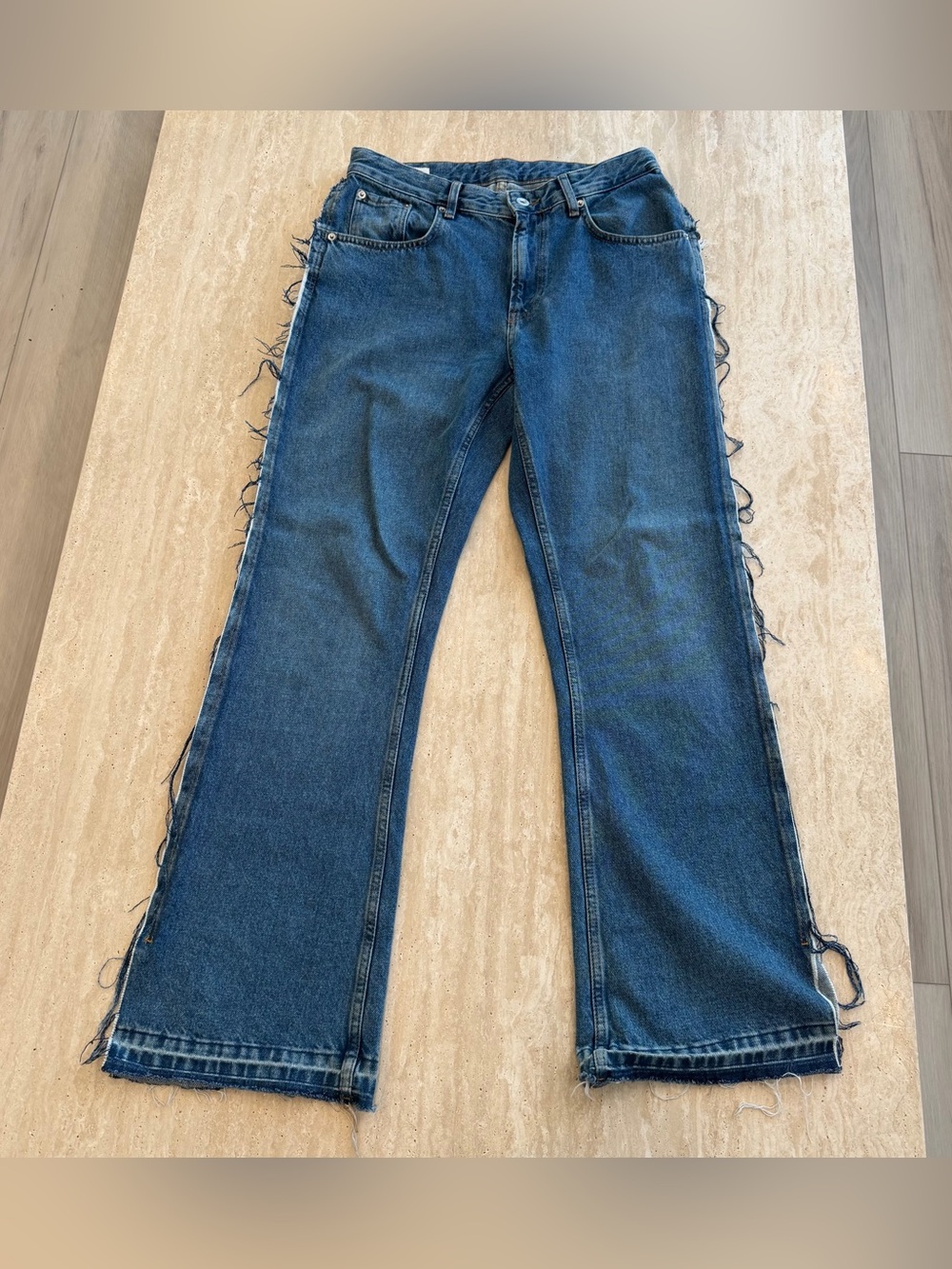 Zara men’s Distressed Flared Jeans